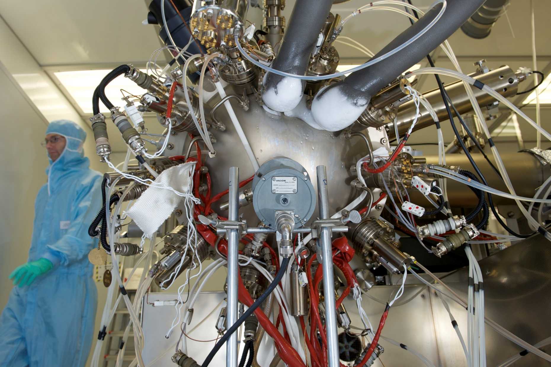 Enlarged view: Matthias and his molecular beam epitaxy system